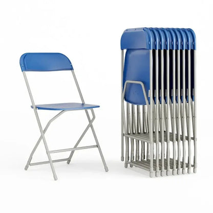 Heavy-Duty Folding Plastic Chair  10-Pack Event Seating, 650 lb Capacity per Chair