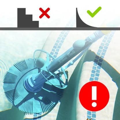XtremepowerUS Automatic Suction Pool Cleaner, Includes 10 Hoses, Eco-Friendly, Self-Navigating, Cleans Bottom & Walls