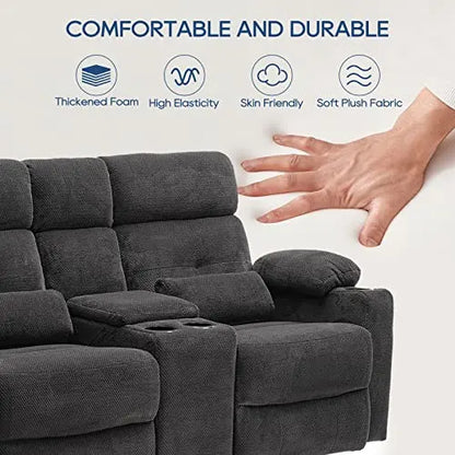 RIHEREFY 68  RV Power Reclining Loveseat | RV Wall Hugger Loveseat Recliner