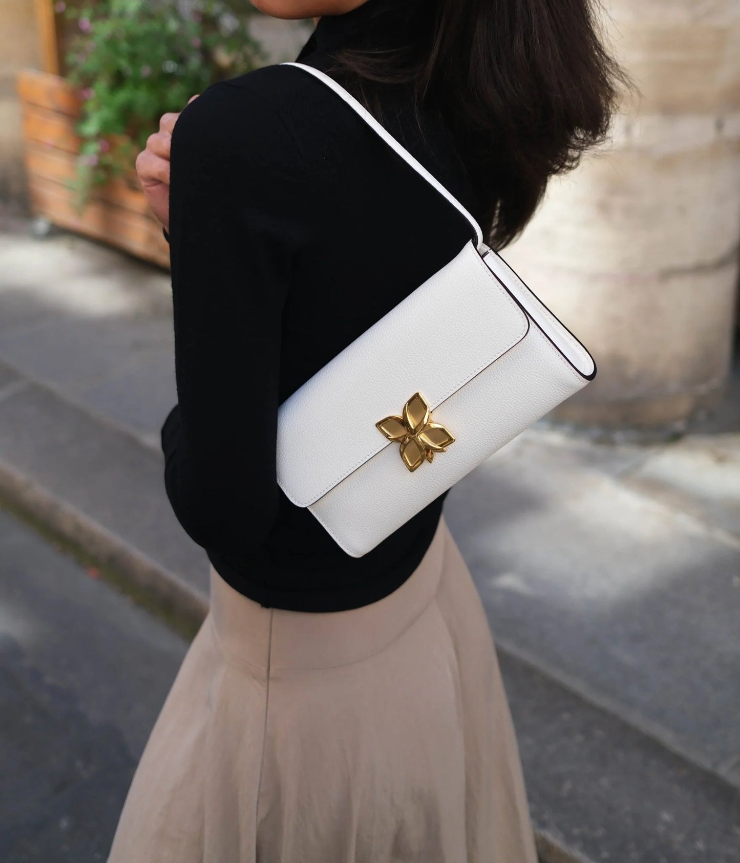 Hortensia Clutch | Crème