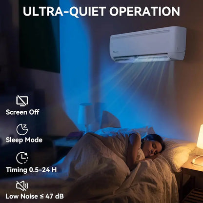 12,000 BTU Wi-Fi Enabled Mini Split AC/Heat Pump  20 SEER2 Ductless Inverter System for Areas up to 750 sq ft, Alexa-Compatible, Complete Kit