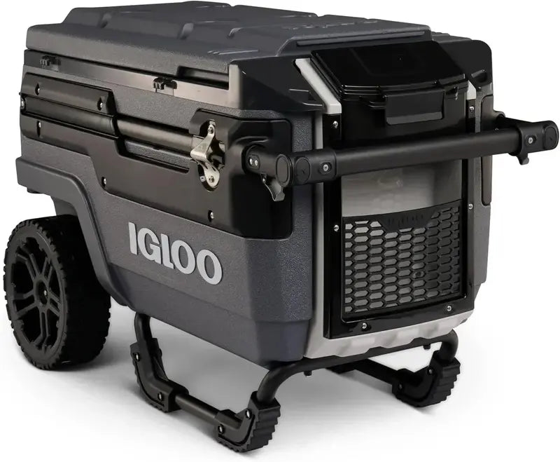 70-Quart Wheeled Insulated Cooler  Hard-Shell Ice Chest with Smooth-Rolling Casters