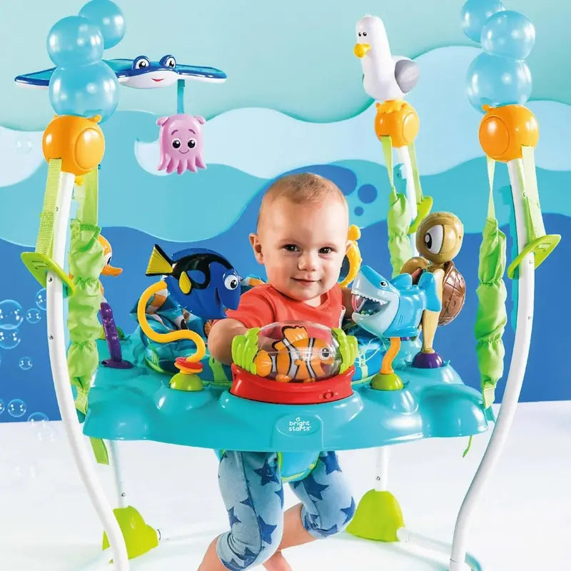 Bright Starts Finding Nemo Sea of Activities Infant Jumper  Interactive Baby Bouncer for Tummy Time & Play