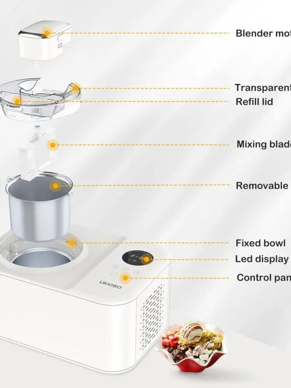Cuisinart 1.5 Quart Automatic Ice Cream Maker, Stainless Steel, 4 Modes, Soft Serve Machine with Compressor for Home Use