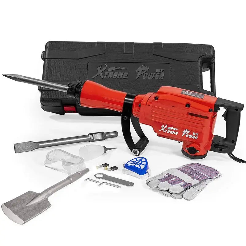 2200W Demolition Jackhammer  Concrete & Asphalt Breaker with Carrying Case