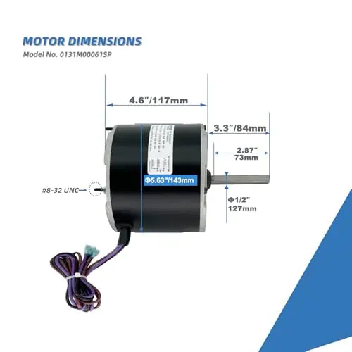 1/4 HP Condenser Fan Motor for Goodman, Amana, Janitrol  208/230V 1.5A 830RPM