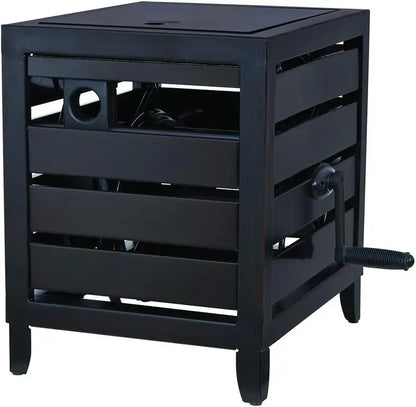 Ames NeverLeak 150-Foot Weather-Resistant Hose Cabinet with Auto-Track Reel  Black