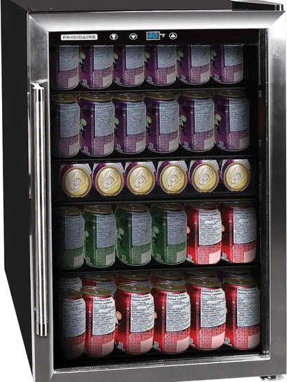 Danby 126-Can Glass Door Beverage Center Refrigerator  164L, Stainless Steel