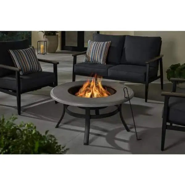 Hampton Bay 22 in. Outdoor Round Steel Fire Pit Insert Replacement Set (3-Pieces) 3022FP-3PC