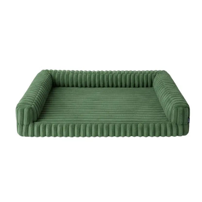 Non-Slip Orthopedic Pet Bed with Memory Foam, Full Bolster Wrap, and Zippered Cover