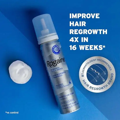 Rogaine 5% Minoxidil Foam for Men  3 Month Supply (60g Each Can)