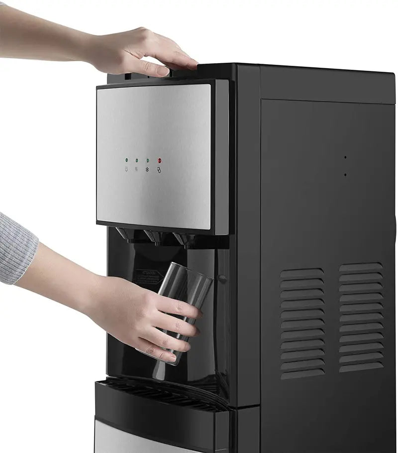 Bottom-Loading Water Dispenser  5-Gallon Hot/Cold Stainless Steel Cooler with Triple-Temp Spouts