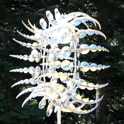 Enchanted Metal Windmill  Distinctive Spinning Garden Sculpture