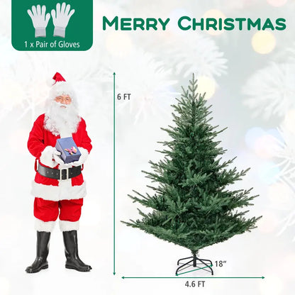 6- or 7-Foot Pre-Lit Artificial Tree  Hybrid PVC and PE Branch Construction for Natural Look
