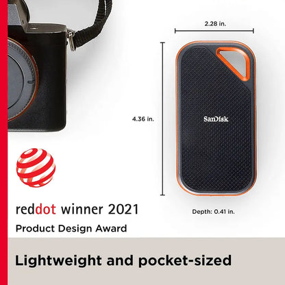 SanDisk Extreme PRO Portable SSD  1TB, Up to 2000MB/s Transfer Speed, Rugged Design