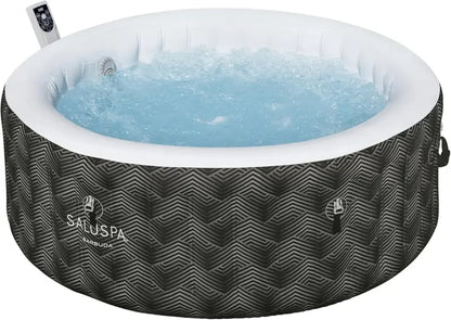 Inflatable 24 Person Hot Tub  71″ x 26″, Dual Covers (Thermal + Standard), Portable Spa