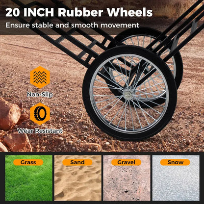 Heavy-Duty Folding Deer Cart  550-LB Capacity with 20-Inch All-Terrain Wheels