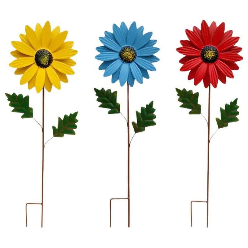 Zephyra Whimsical Metal Windmill  Vibrant, Spinning Outdoor Decor for Gardens and Patios