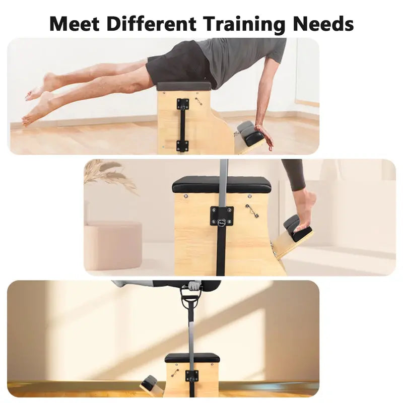 ARKANTOS Standard Pilates Chair  Durable, Space-Efficient Home Fitness Equipment with Adjustable Resistance