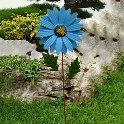 Zephyra Whimsical Metal Windmill  Vibrant, Spinning Outdoor Decor for Gardens and Patios