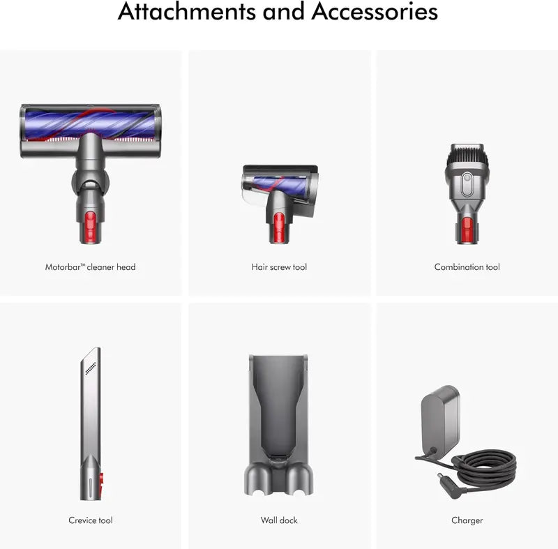 Dyson V8 Cordless Vacuum: 115AW, 2 Power Modes & 40-Min Runtime — Converts to Handheld, Detangles Hair on Hard Floors & Carpets