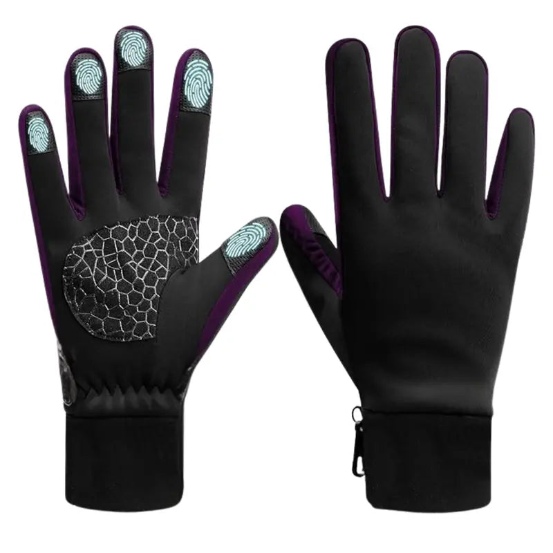 Winter Touchscreen Gloves  Insulated, Silicone-Grip Palm, Full-Finger Compatibility