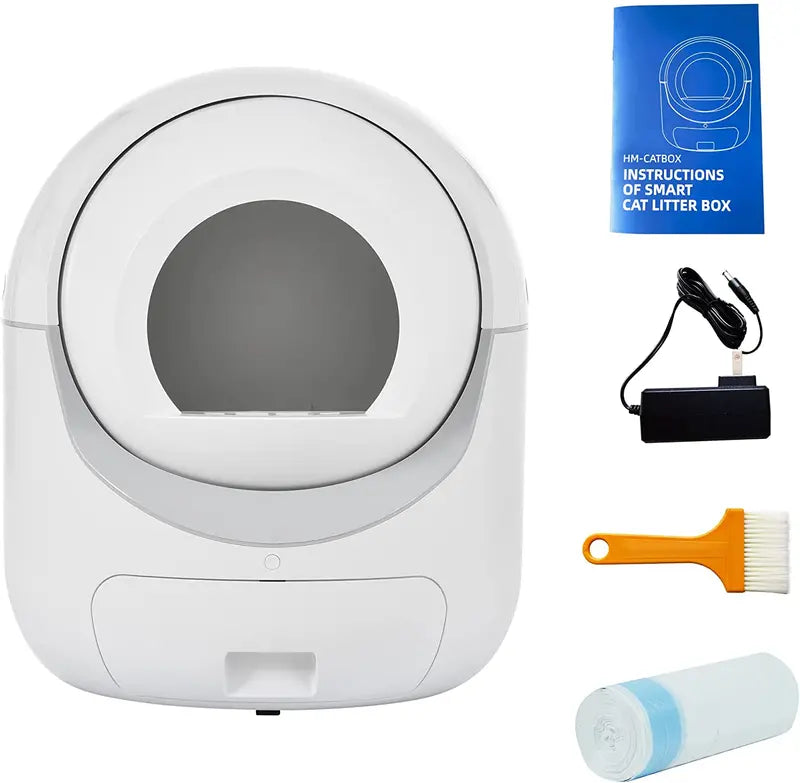 Automatic Cat Litter Box Self-Cleaning Cat Litter Box with Automatic Scoop, App Control Support 5Gand2.4G WiFi Odor Removal Safety, for Multiple Cats