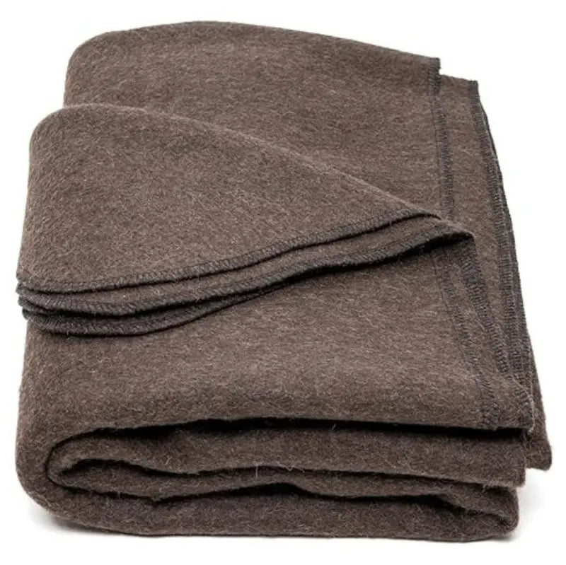 Wool-Blend Travel Blanket (64″ x 88″)  Compact, Warm Throw for Camping & On-the-Go Use