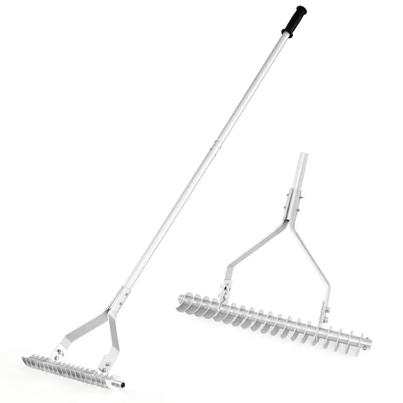 20-Inch Thatch Rake for Lawn Aeration  Dethatching Tool to Remove Dead Grass and Loosen Compacted Soil