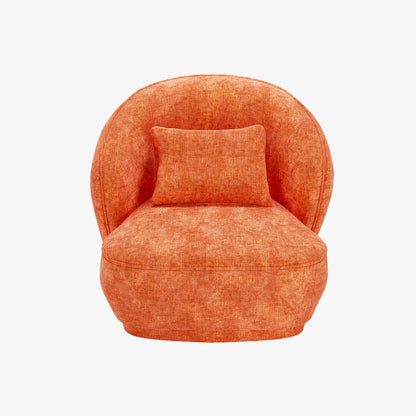 Fauteuil design en velours ocre Pablo