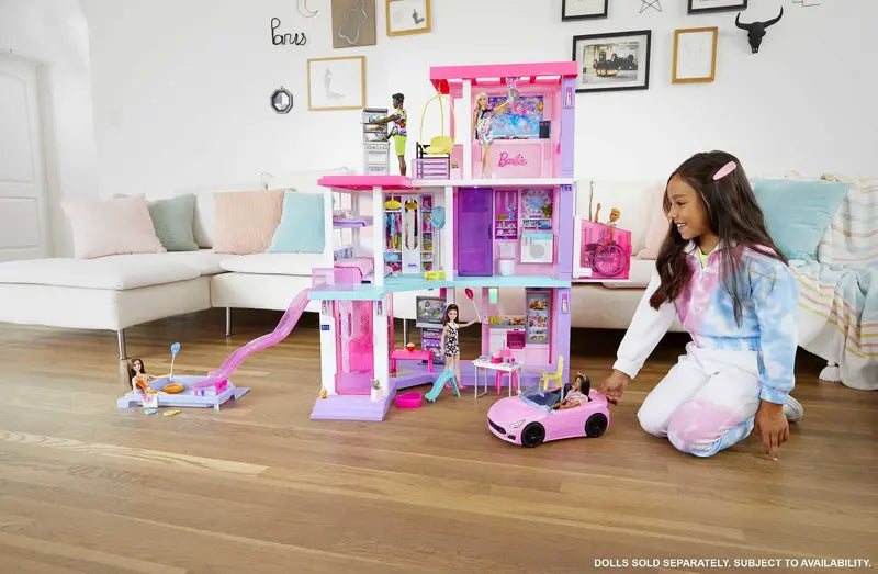 Barbie Deluxe Special Edition 60th DreamHouse Dollhouse Playset with 2 Dolls, Car and 100+ Pieces