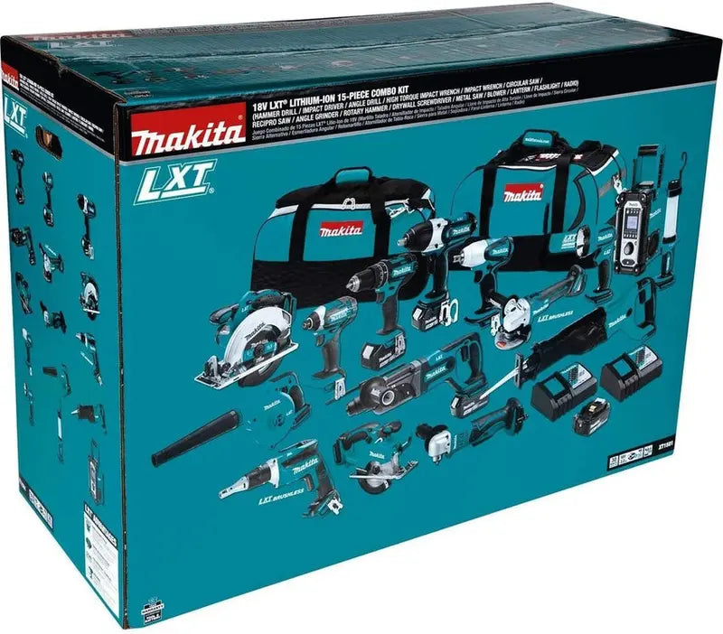 2025 15-Piece Professional Tool Combo Kit  Includes Fast-Charging Battery Pack & Multi-Function Accessories