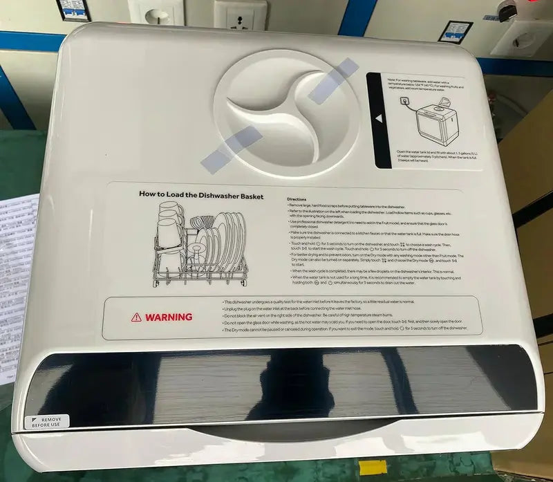 HAVA Portable Tabletop Dishwasher  6-Program Compact Unit with 5L Built-in Water Tank