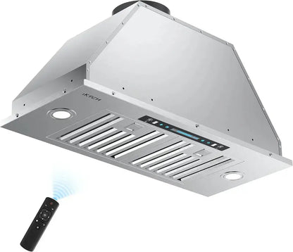 IKTCH 30″ Stainless Steel Plug-In Range Hood Offering 900 CFM Power and Built-in Lighting
