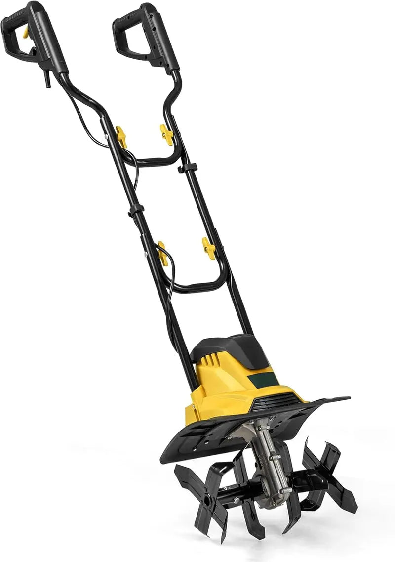 10-Amp Corded Electric Tiller  Foldable Garden Cultivator for Efficient Soil Prep