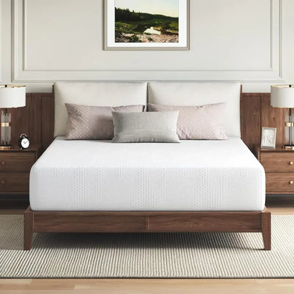 Novilla 12-Inch Gel-Infused Queen Mattress in a Box: Pressure-Relieving Cooling Memory Foam Bed with CertiPUR-US Certification and Breathable White Cover