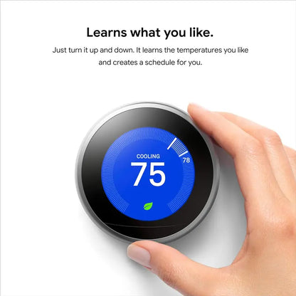 Nest Learning Thermostat (3rd Gen)  Smart Wi-Fi Programmable Thermostat with Alexa Support & Energy Reports  White
