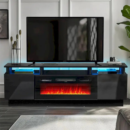 Electric Fireplace TV Stand  70″ Media Console with Built-in 36″ Heater
