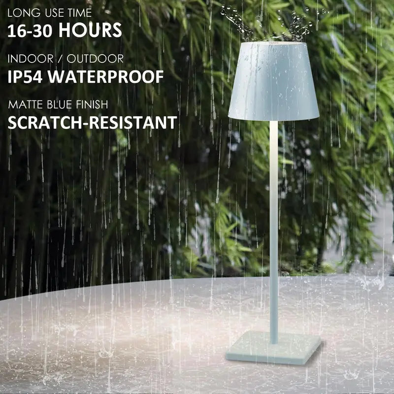 Aoceley 2 Packs Rechargeable LED Table Lamp,Outdoor Cordless Table Lamp Waterproof