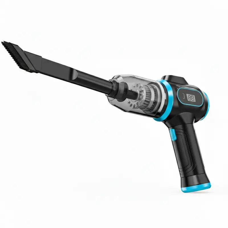 High-Performance Cordless Car Vacuum  17,000 Pa, HEPA Filtration, LCD Display, USB-C
