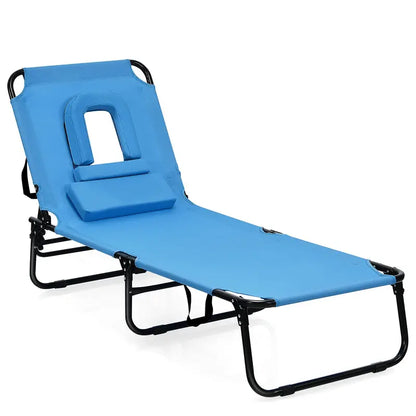 All-Terrain Folding Lounge Chair  Ideal for Beaches, Poolsides, Balconies & Patios