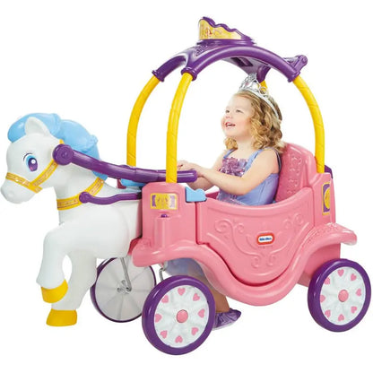 Little Tikes Princess Horse and Carriage Ride-On Toy, Multicolor, Ages 18 Months to 5 Years