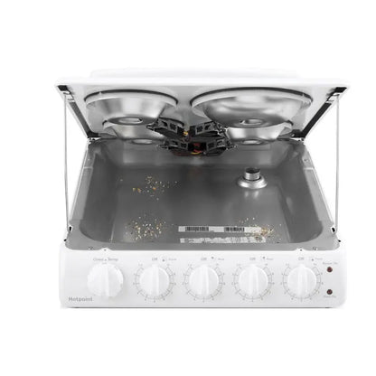 Freestanding 20-Inch Electric Oven with Four Cooking Zones  White Finish