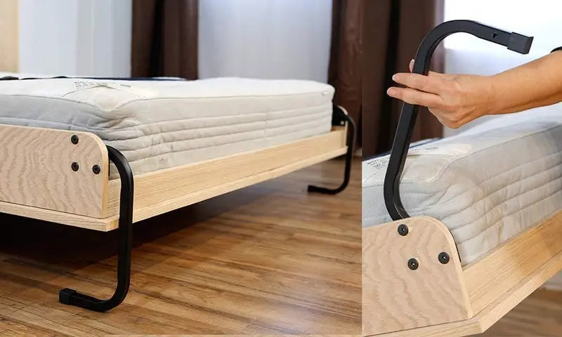 DIY Queen Murphy Bed Hardware Kit  Space-Saving Wall-Mounted Lift System with Pull-Down Mechanism (Made in CA)