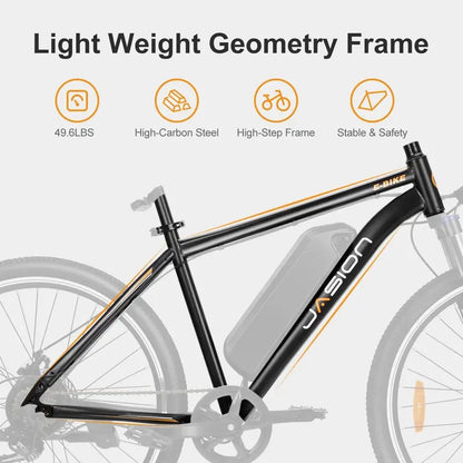 Jasion Adult Electric Bike  360Wh Removable Battery, Step-Through Frame E-Bike