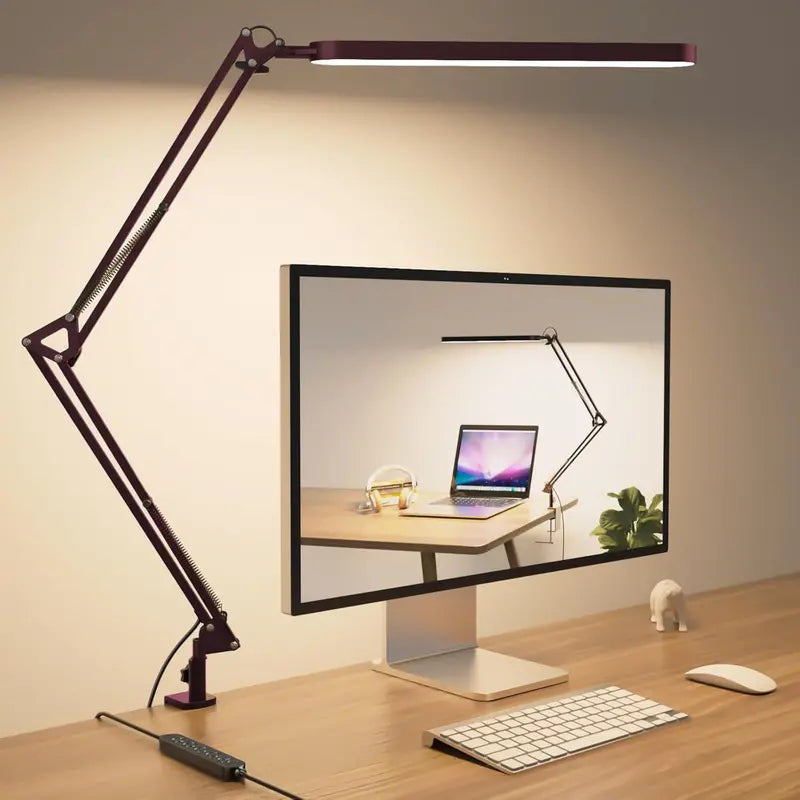 Adjustable LED Desk Lamp for Home Office  5 Color Temperatures & 11-Step Dimming