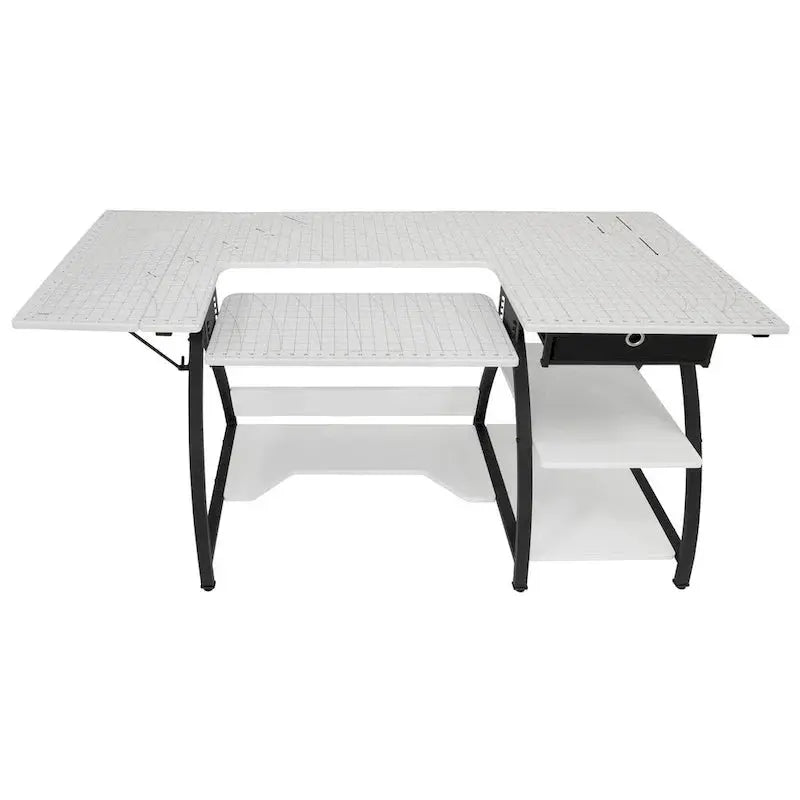 Comet Plus Modular Sewing Desk  Customizable Cutting Surface with Grid Options