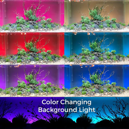 72-Inch Serene Aquarium Experience Kit: LED Light, Frosted Background Film, Audio Speaker & Backlight (Model 4028)