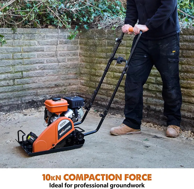 Electric Plate Compactor  Heavy-Duty Vibratory Tool for Pavers, Turf, Soil & Sand Leveling