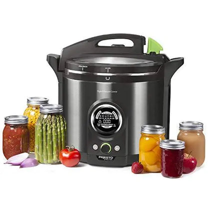 Presto 12-Quart Digital Pressure Canner  Black Stainless Steel Home Canning System with Programmable Settings